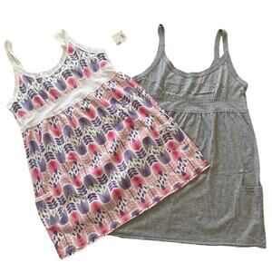 SO Wear It Declare It Loungewear Dress Two Tone Tulip Print‎ Tank XL Pockets